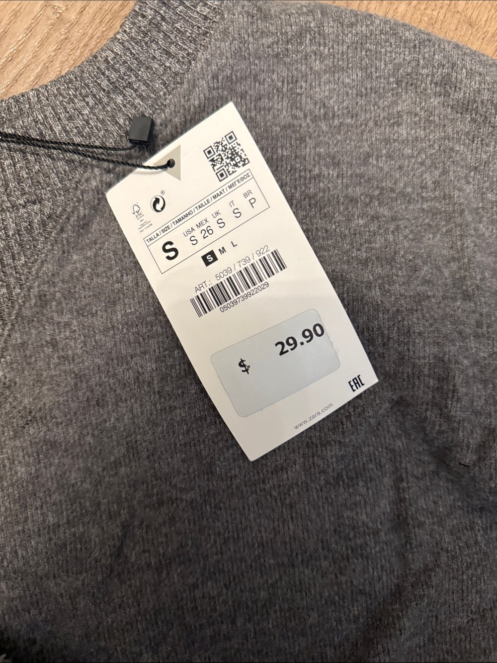 NWT!! Zara cropped sweater - Picture 2 of 3